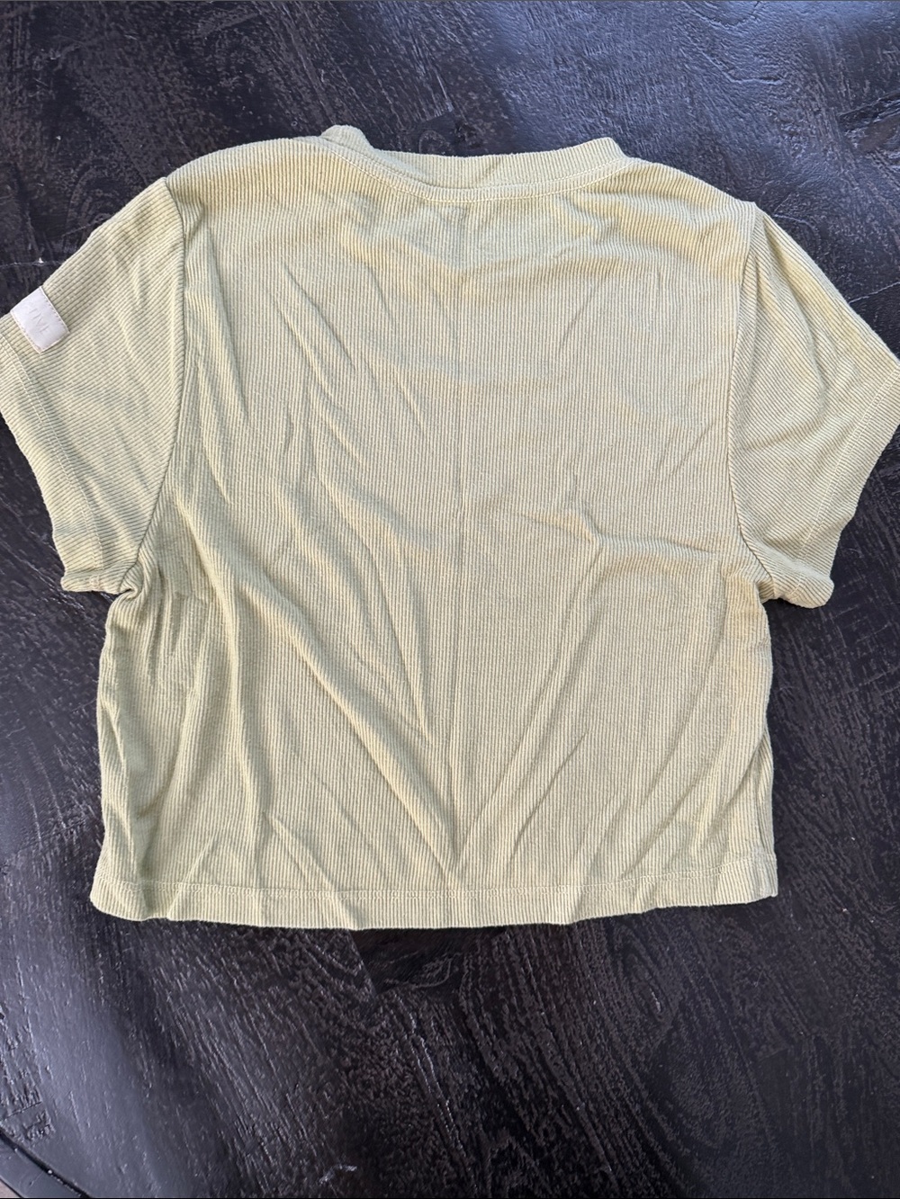 SET Active Cropped Ribbed Tee - Yellow - Picture 4 of 4